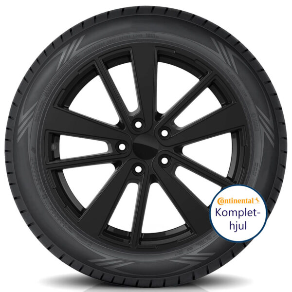 WI55 glossy black + pneumatico 1200 conti Alufælge samlet med vinterdæk og TPMS 18"